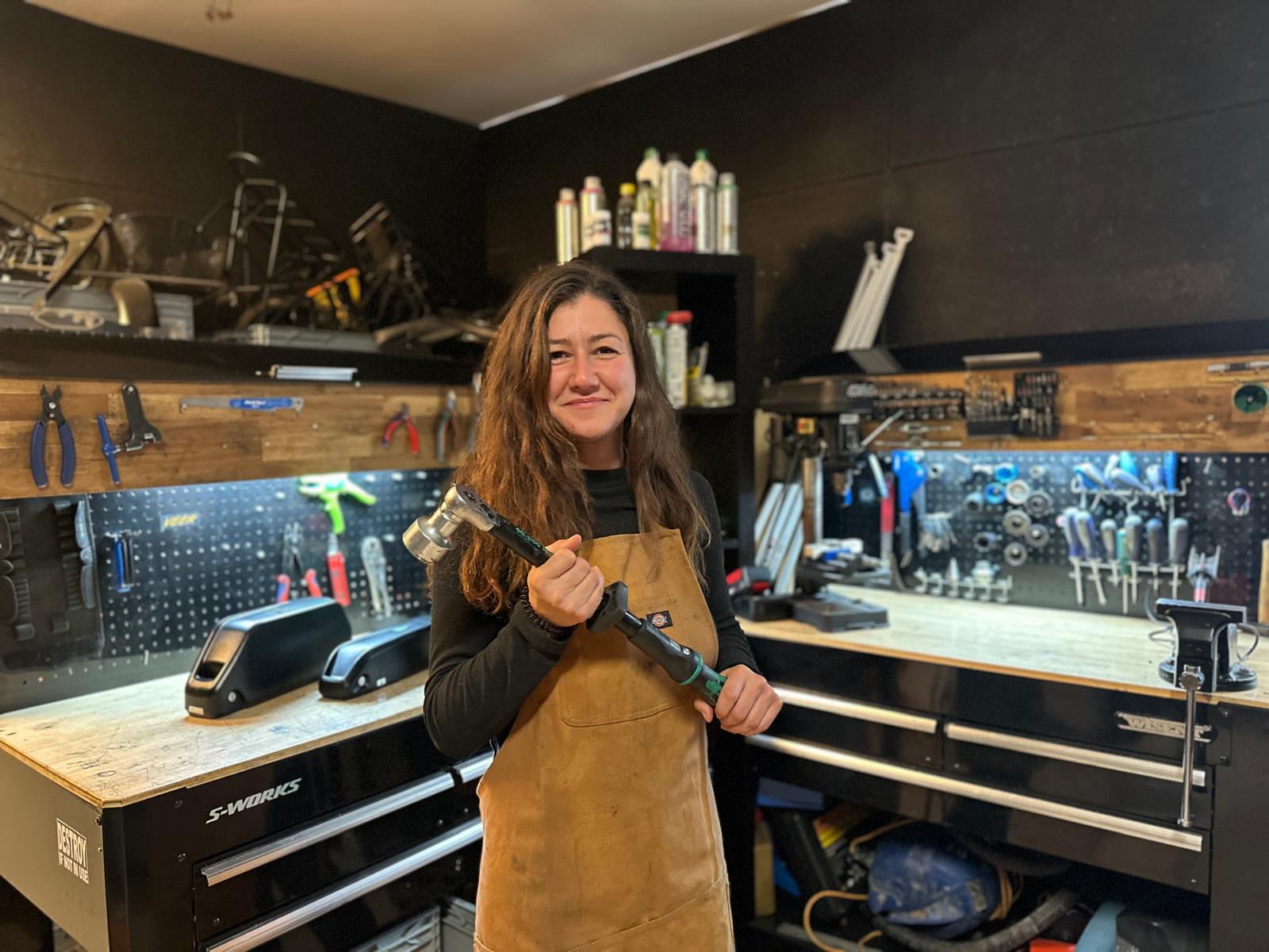 Ana in the E-Bike Workshop